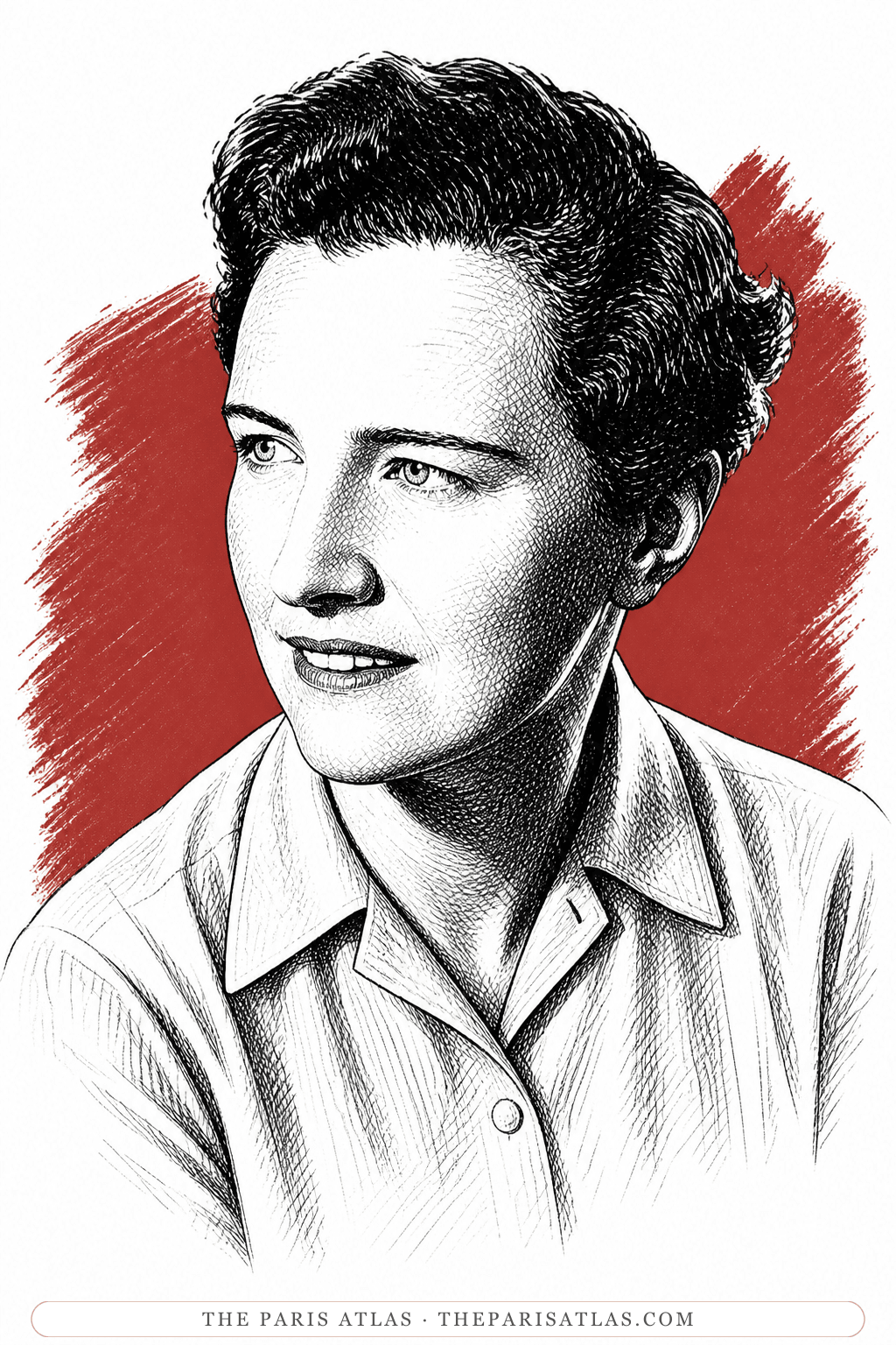 Illustrated portrait of Mary Renault