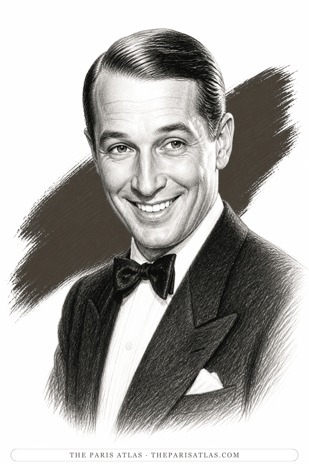 Illustrated portrait of Maurice Chevalier