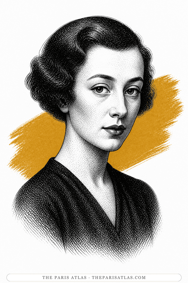 Illustrated portrait of Meret Oppenheim