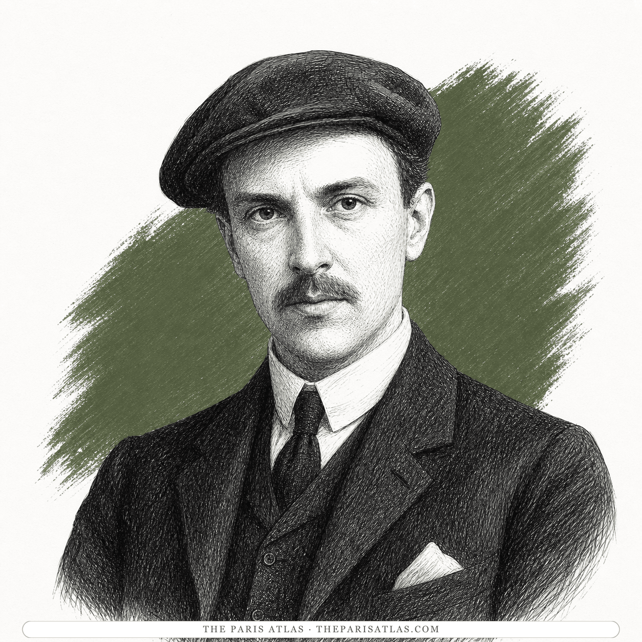 Illustrated portrait of Michel Monet