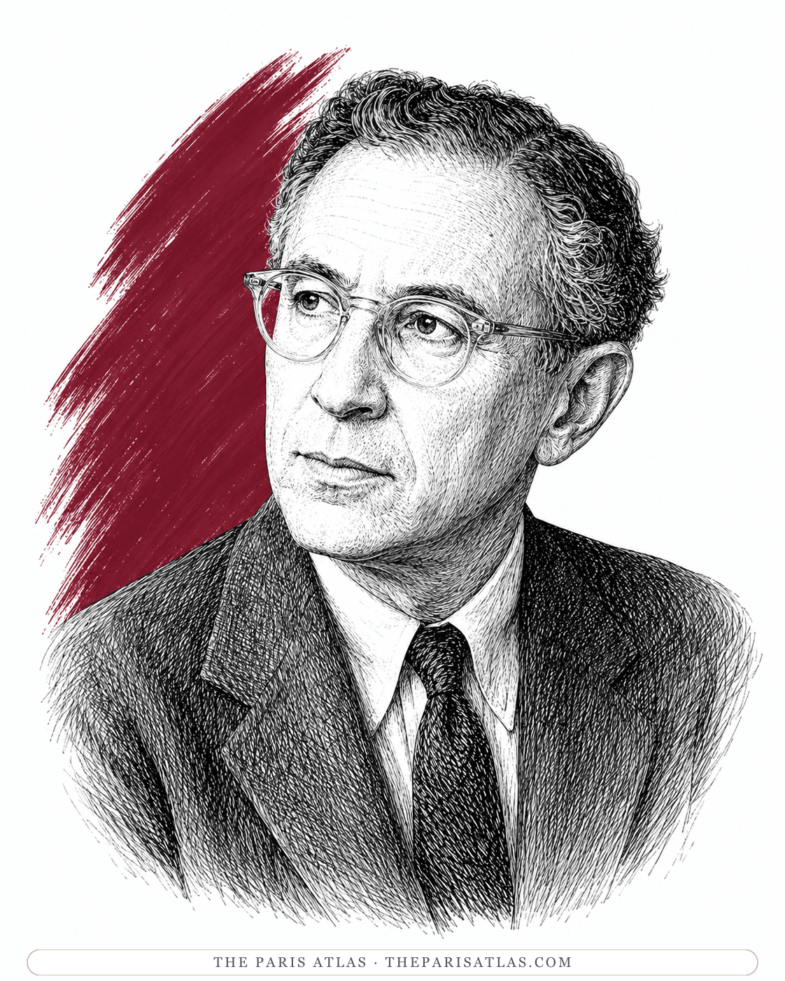 Illustrated portrait of Milton Hindus