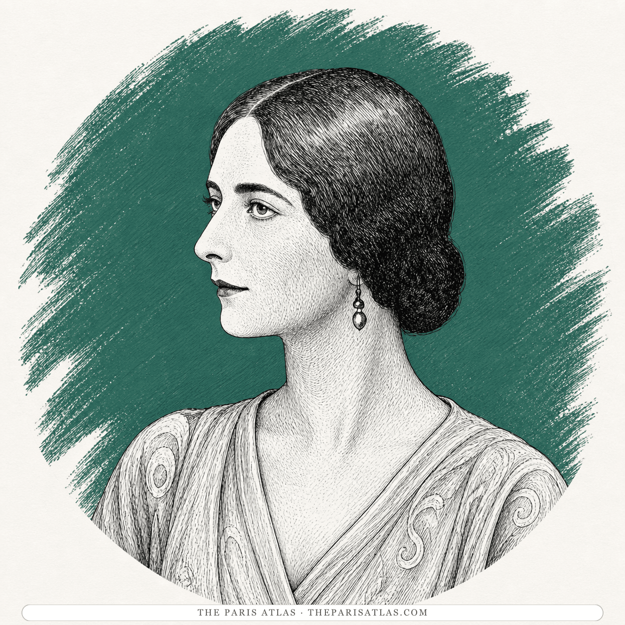 Illustrated portrait of Mina Loy