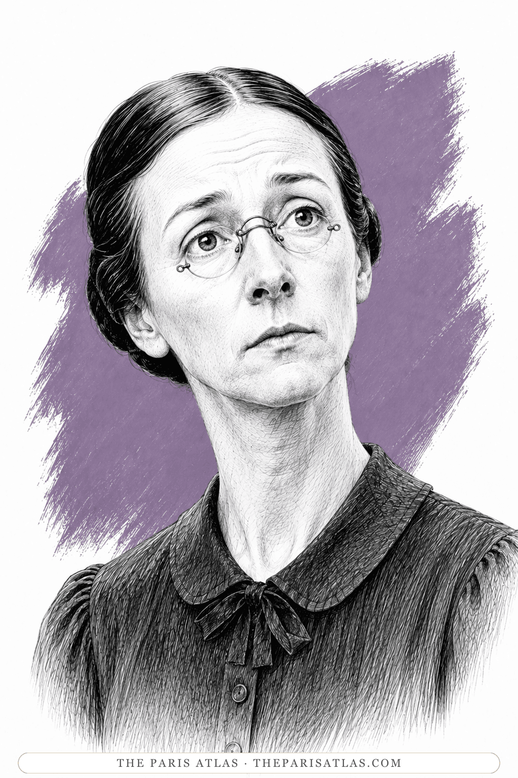Illustrated portrait of Miss Minns