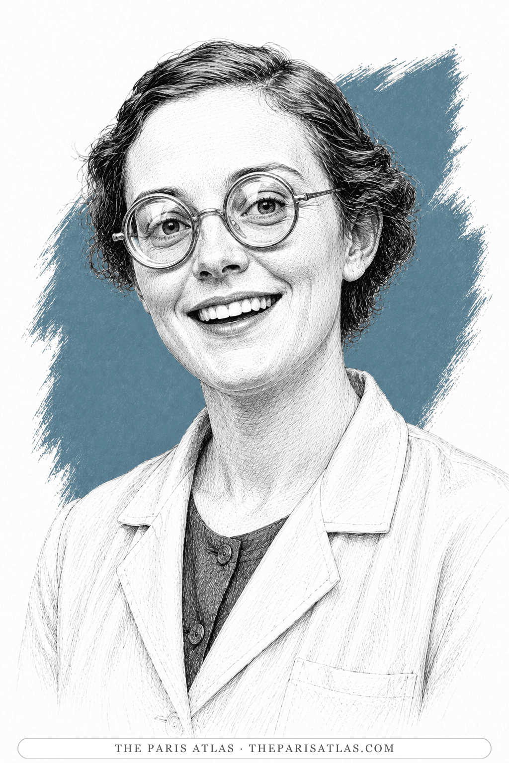 Illustrated portrait of Miss Weeks