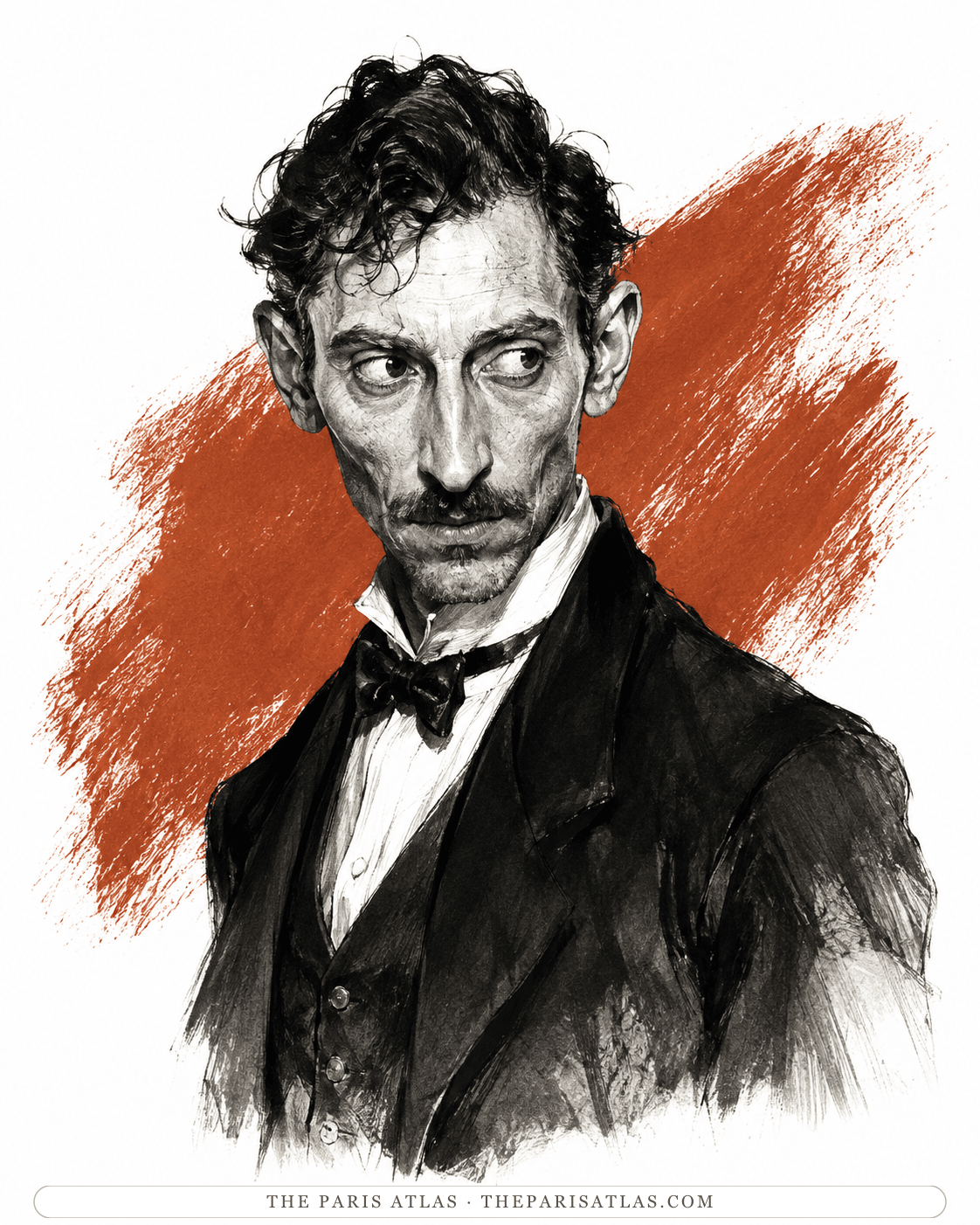 Illustrated portrait of Morandi