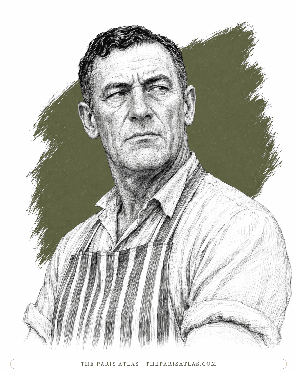 Illustrated portrait of Mr Cargill