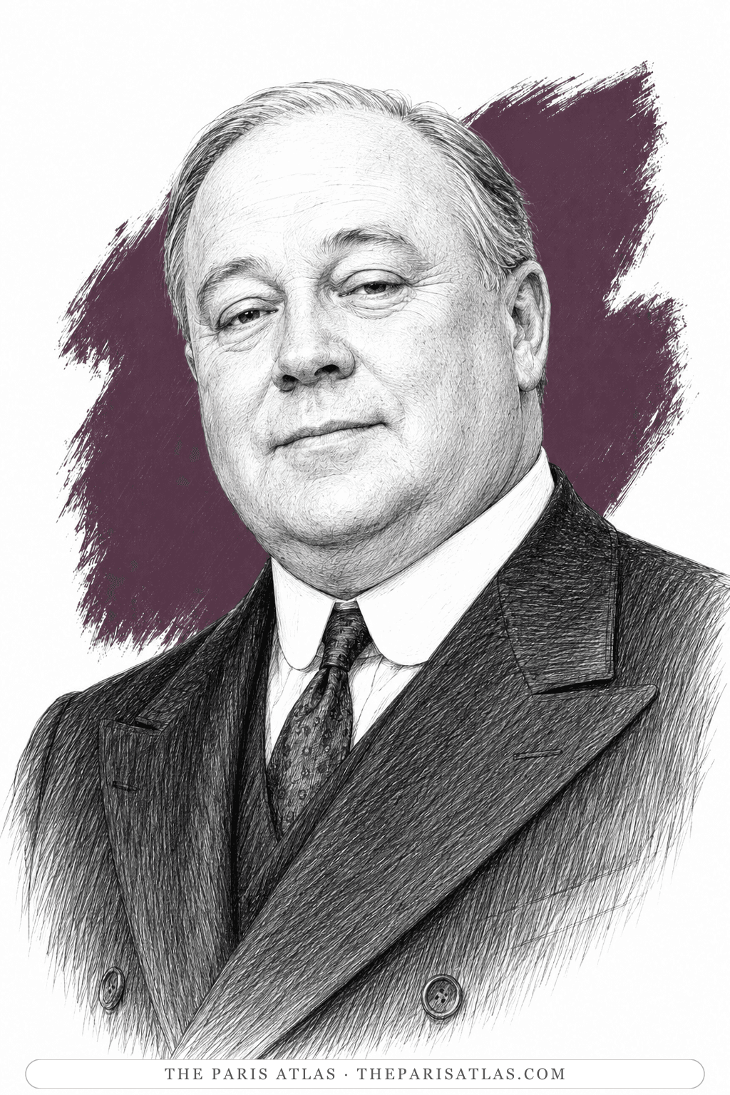Illustrated portrait of Mr Erskine