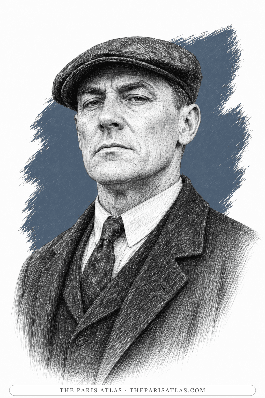 Illustrated portrait of Mr Frederick