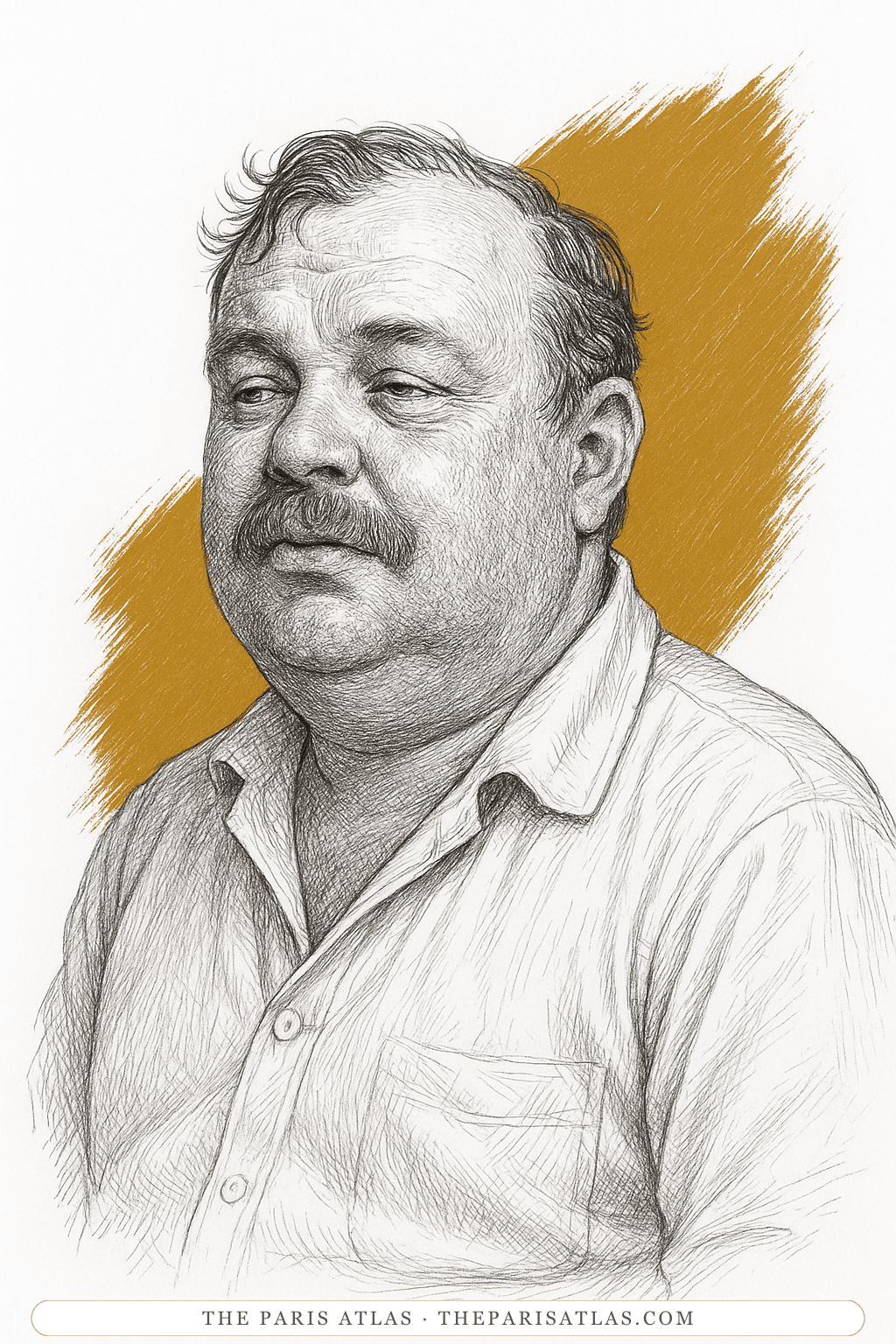 Illustrated portrait of Mr Lackersteen