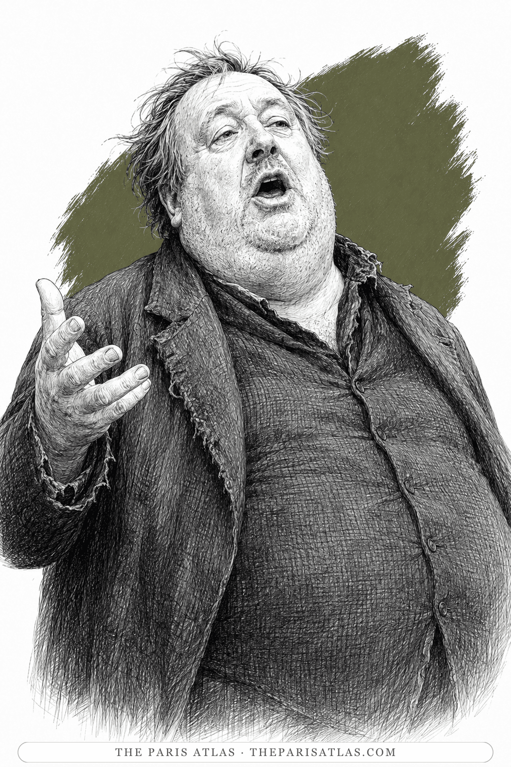 Illustrated portrait of Mr Tallboys