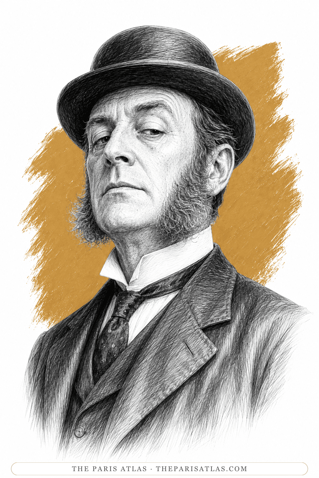 Illustrated portrait of Mr Whymper