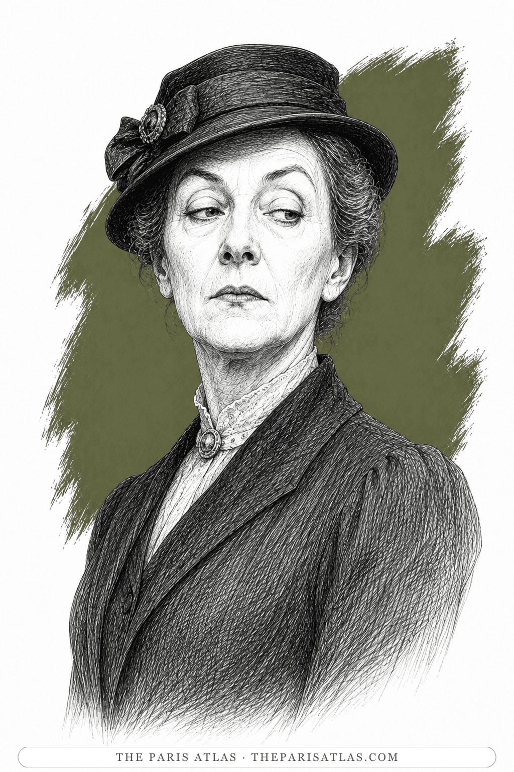 Illustrated portrait of Mrs Creevy