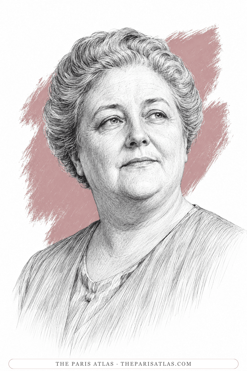 Illustrated portrait of Mrs. Gilbert