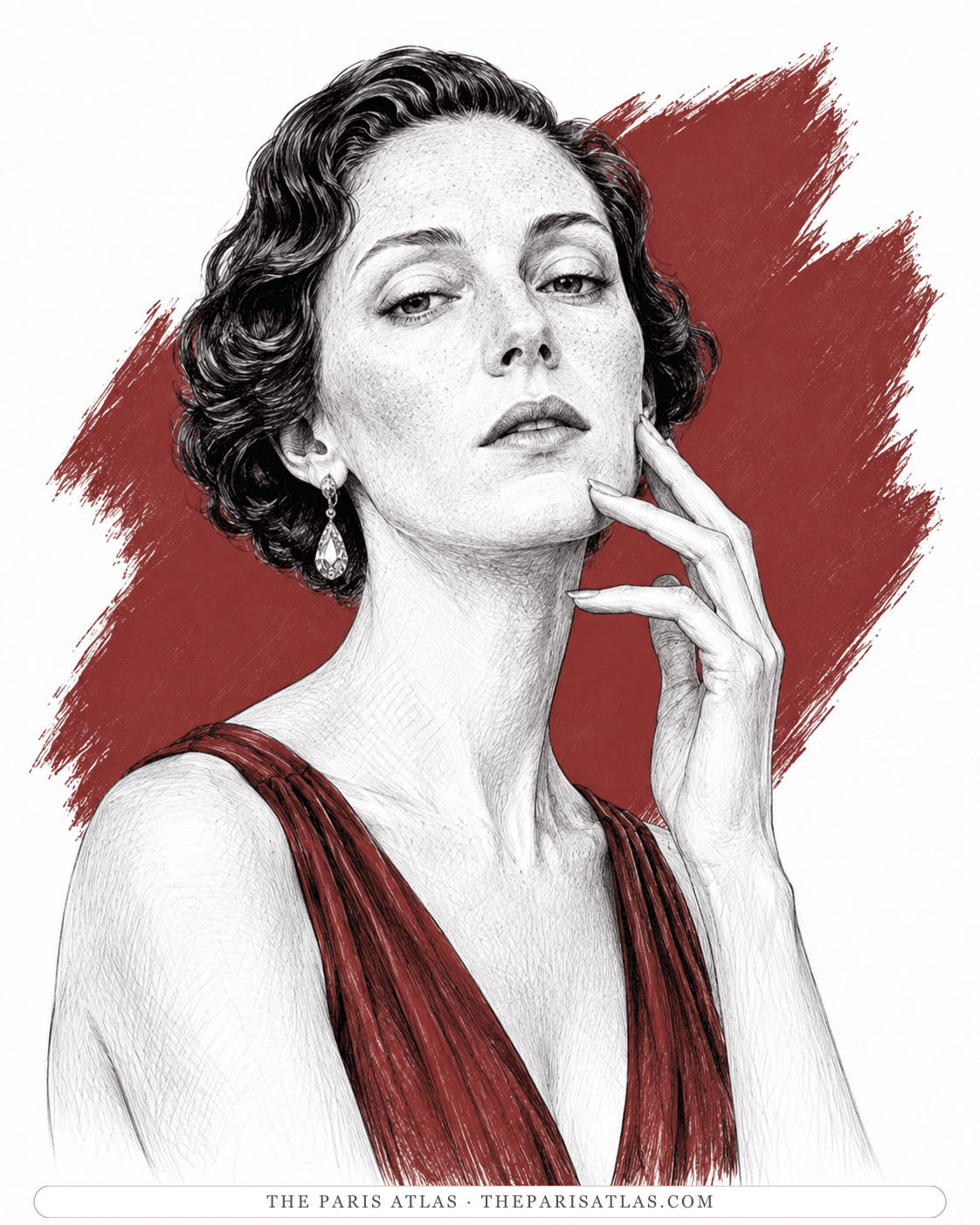 Illustrated portrait of Mrs Lackersteen