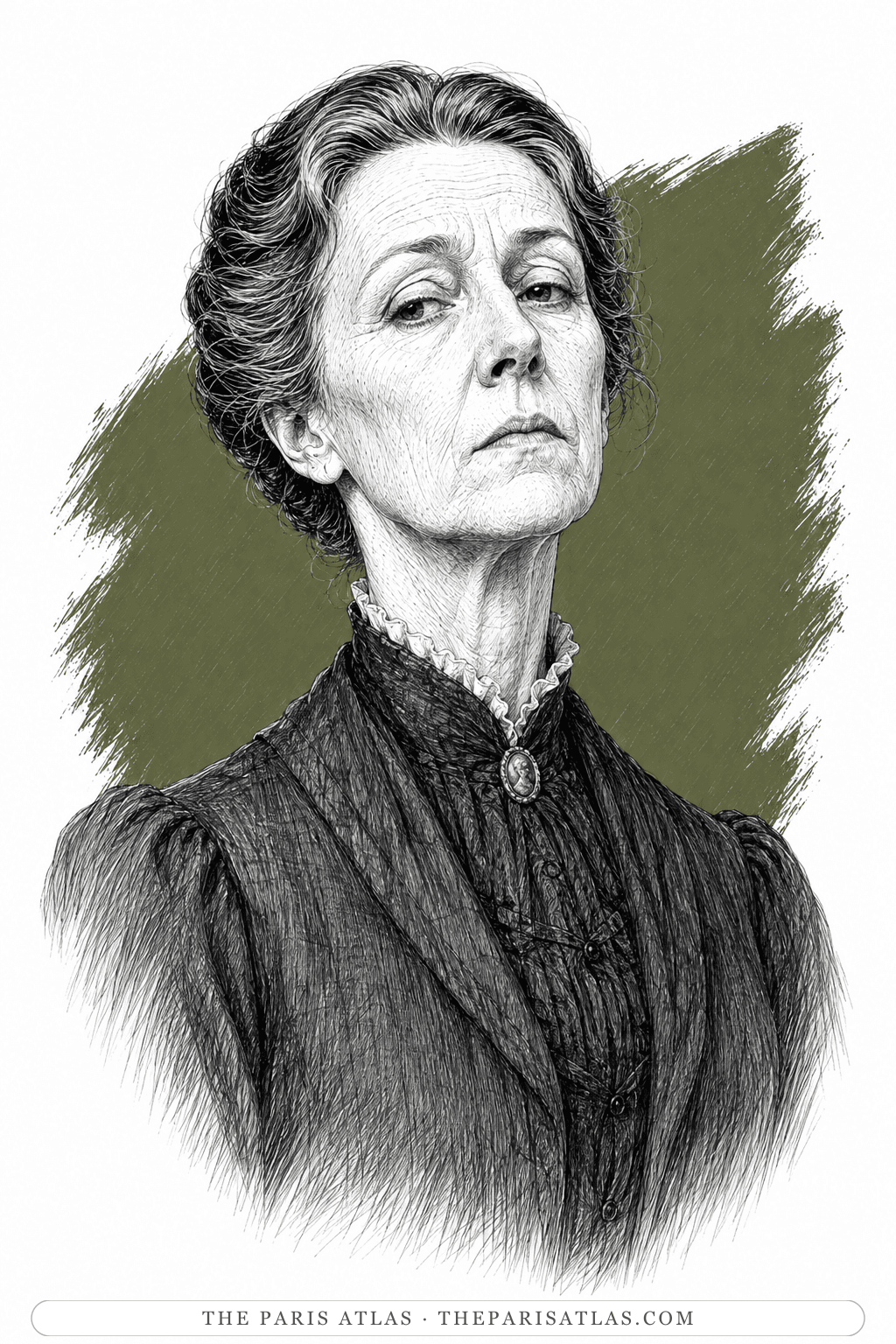 Illustrated portrait of Mrs Semprill