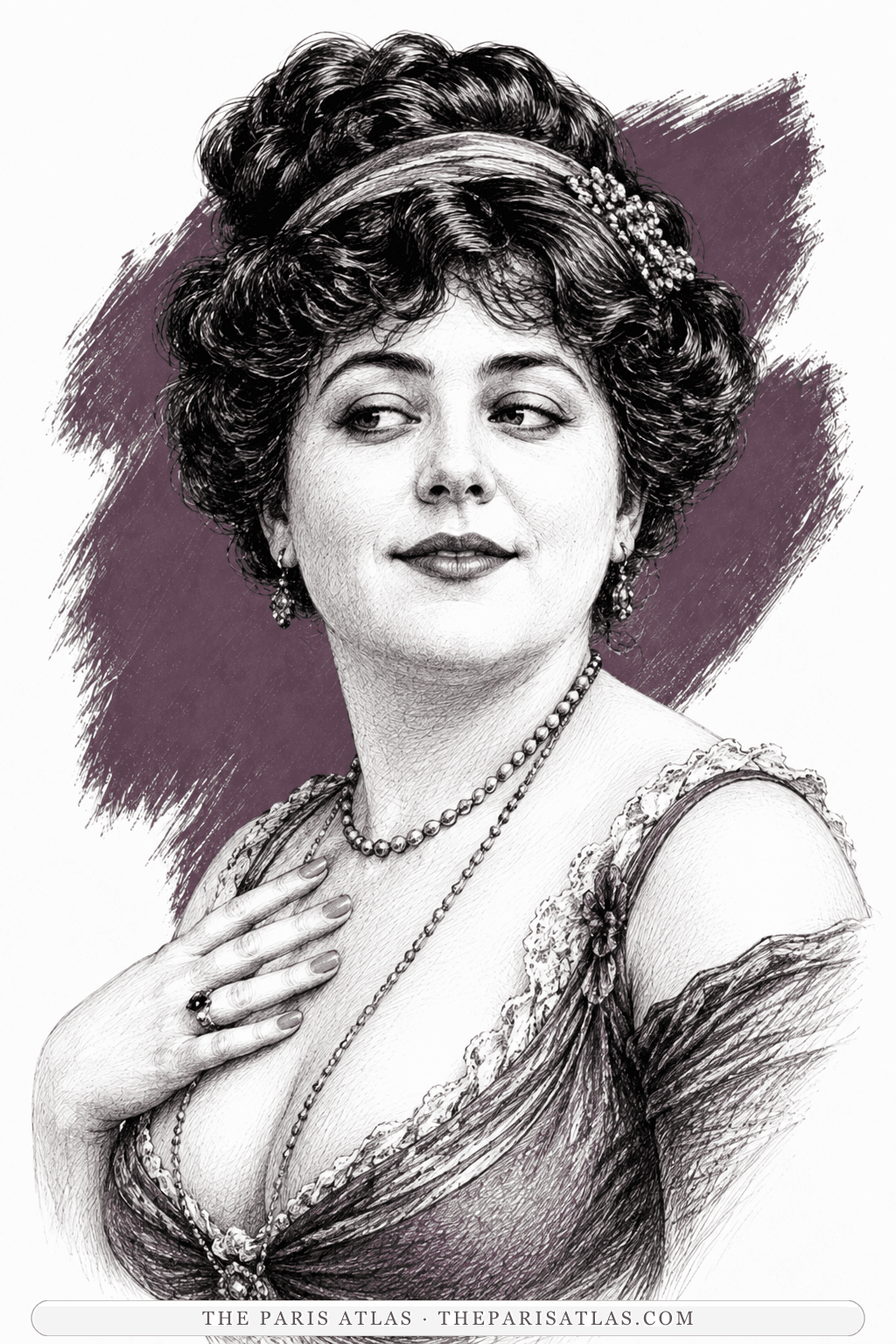 Illustrated portrait of Muriel Kane