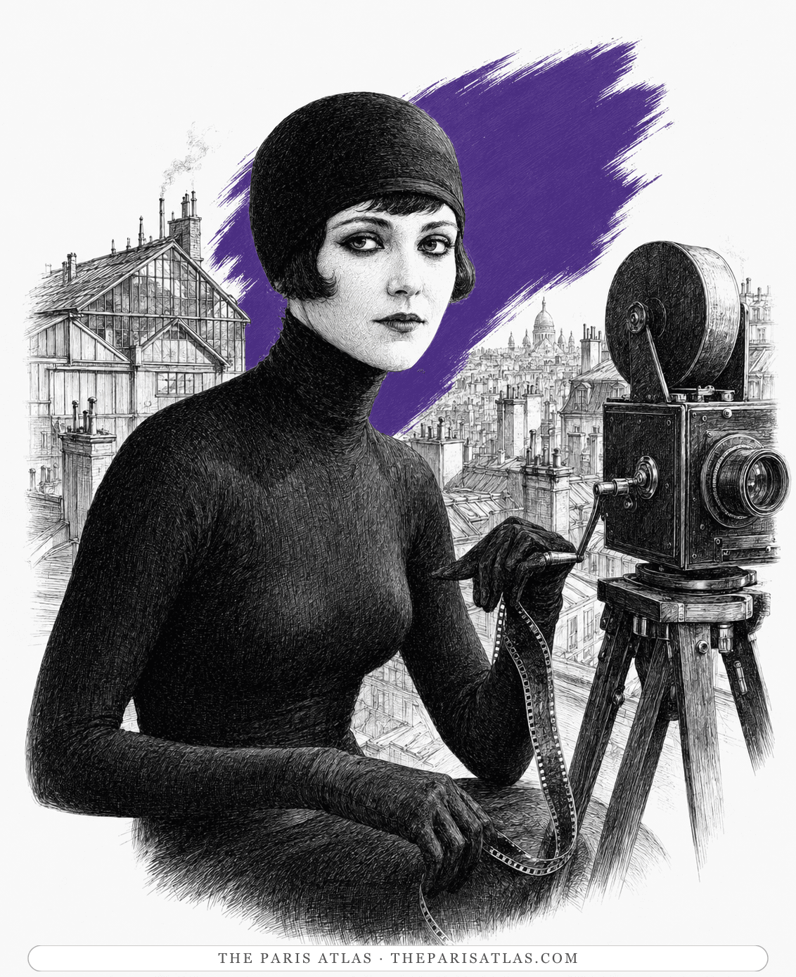 Illustrated portrait of Musidora