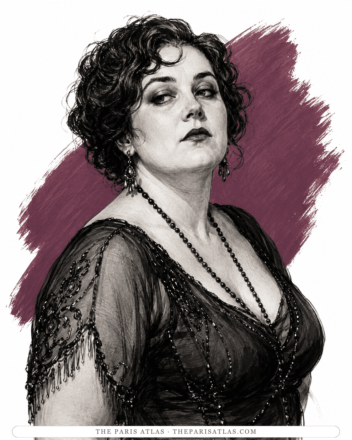 Illustrated portrait of Myrtle Wilson