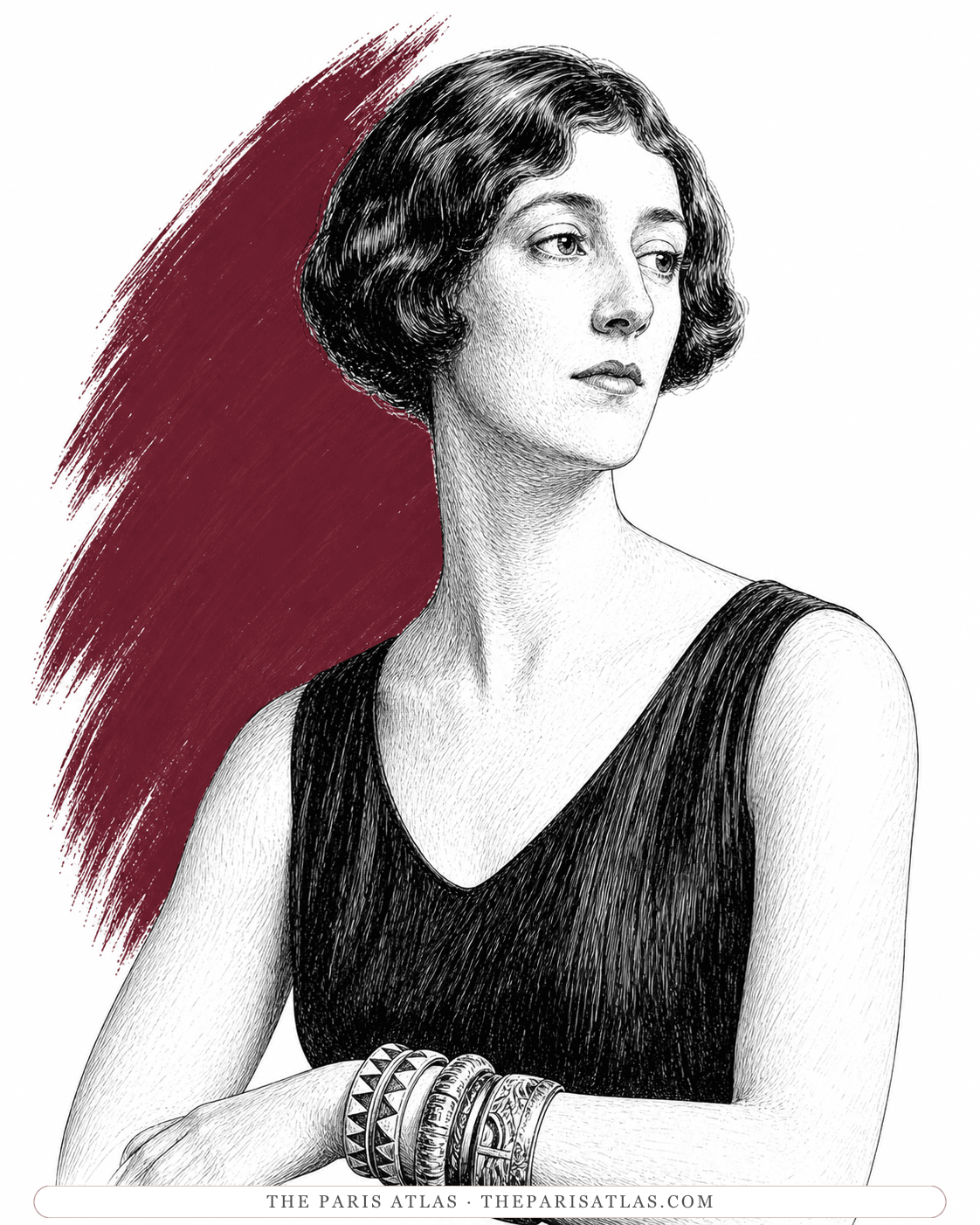 Illustrated portrait of Nancy Cunard