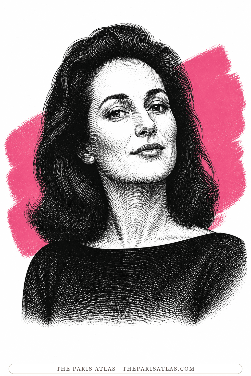 Illustrated portrait of Niki de Saint Phalle