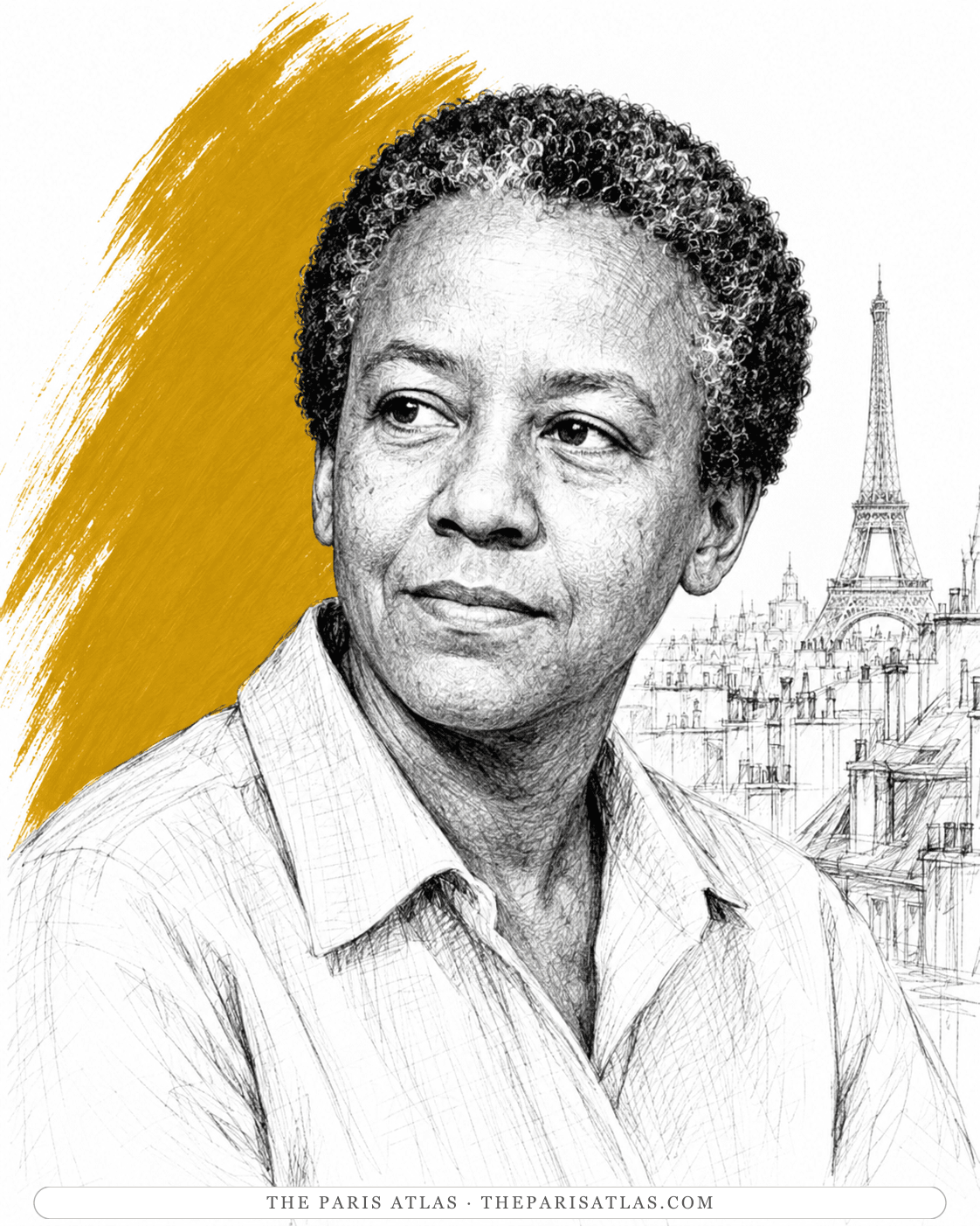 Illustrated portrait of Nikki Giovanni