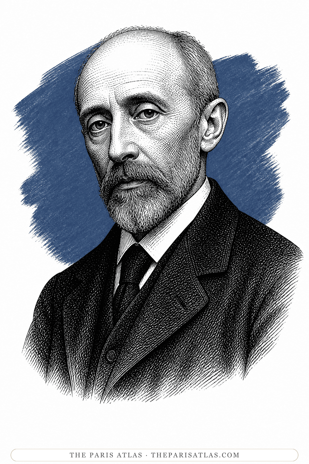 Illustrated portrait of Odilon Redon