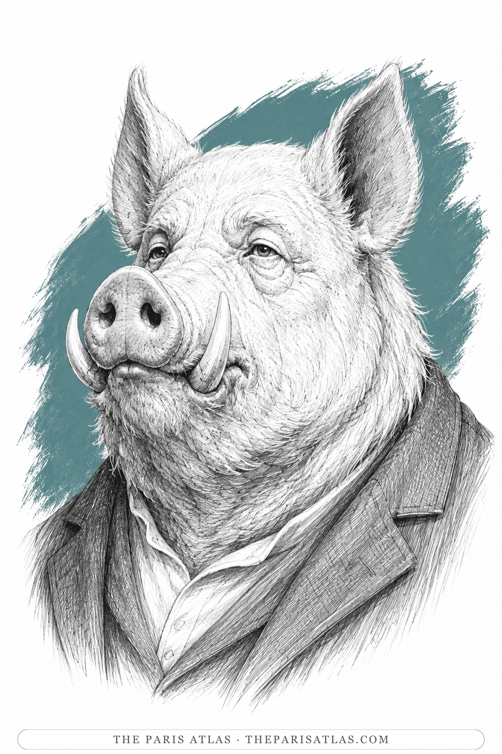 Illustrated portrait of Old Major
