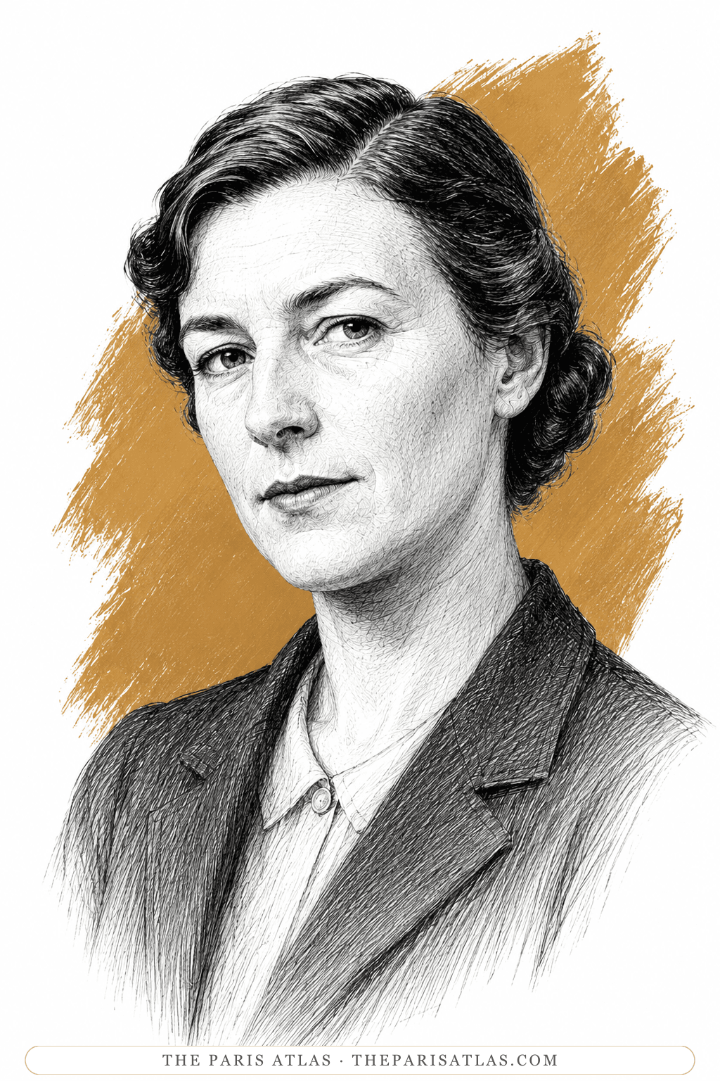 Illustrated portrait of Orwell's wife