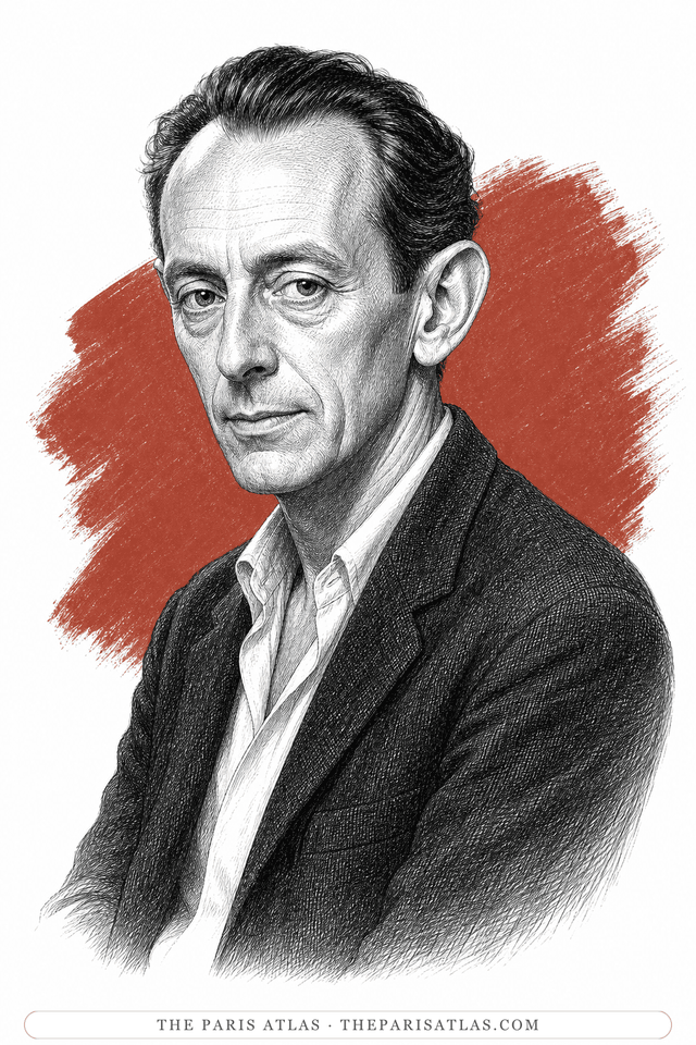 Illustrated portrait of Paul Bowles