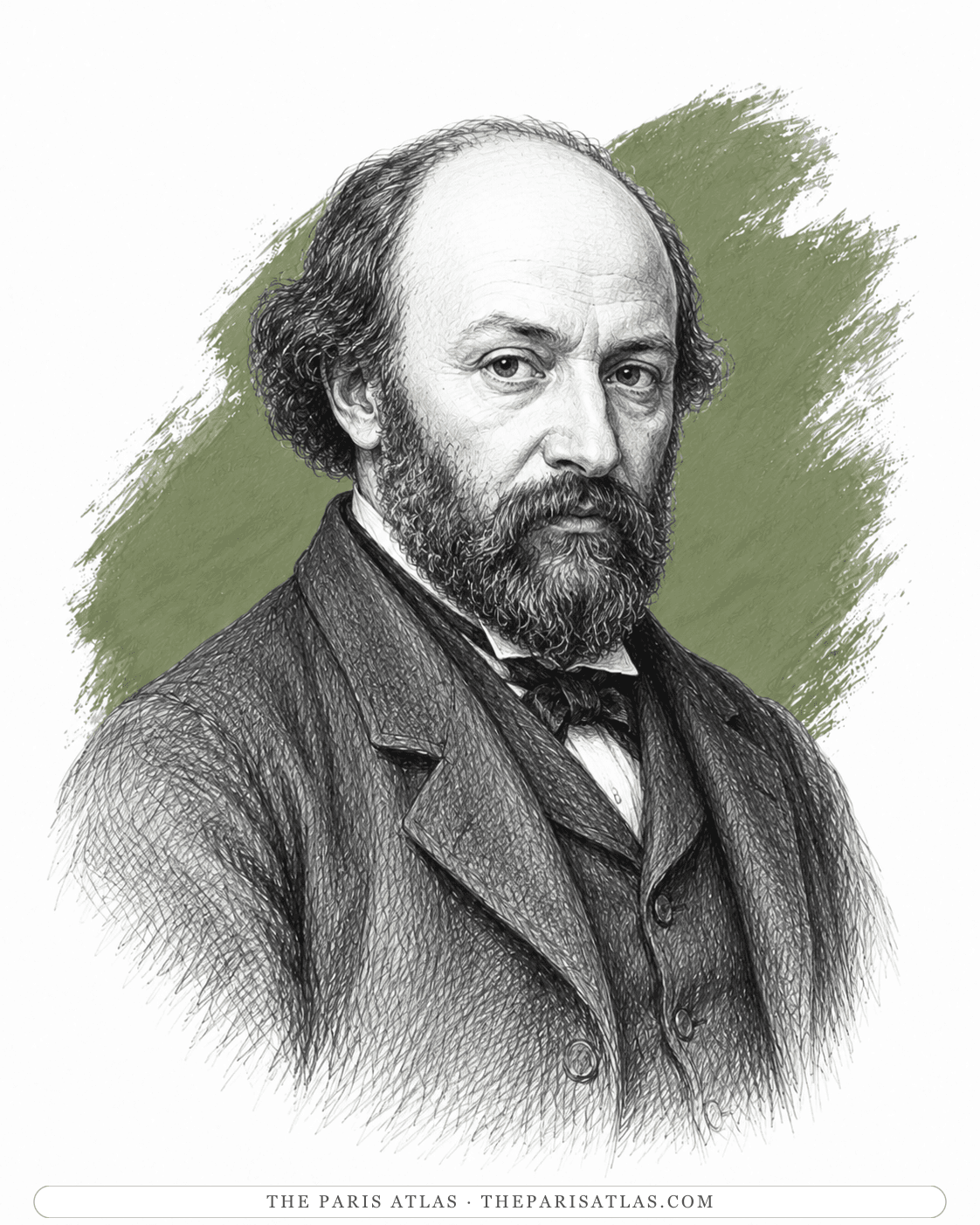 Illustrated portrait of Paul Cézanne