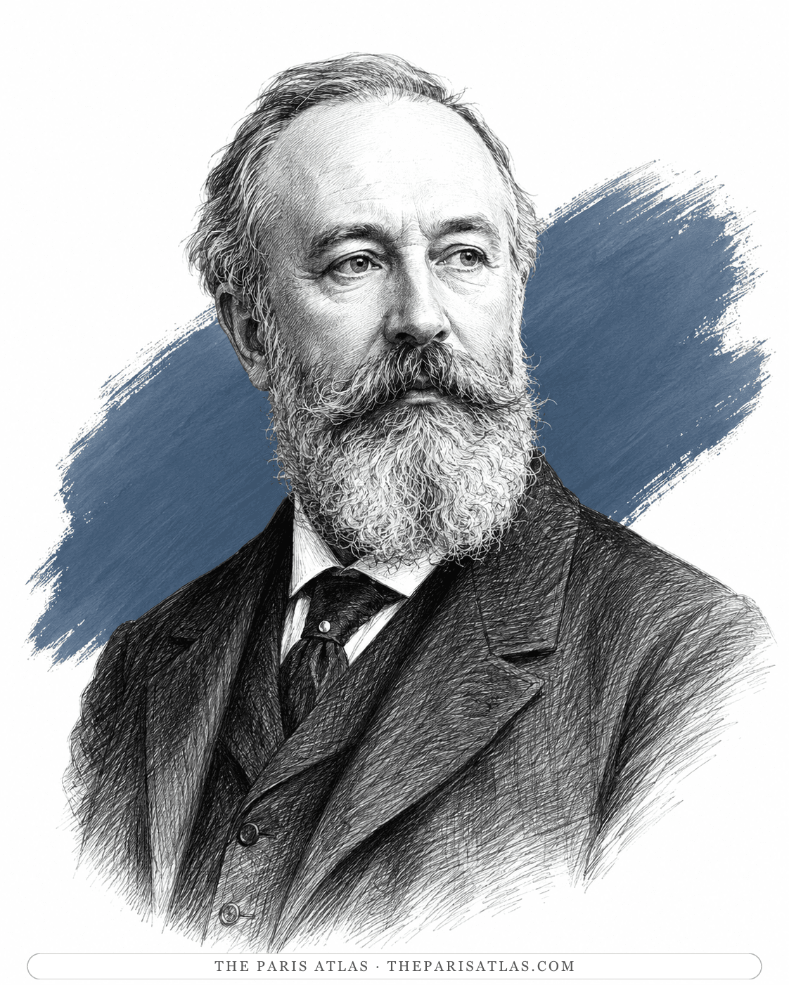 Illustrated portrait of Paul Durand-Ruel