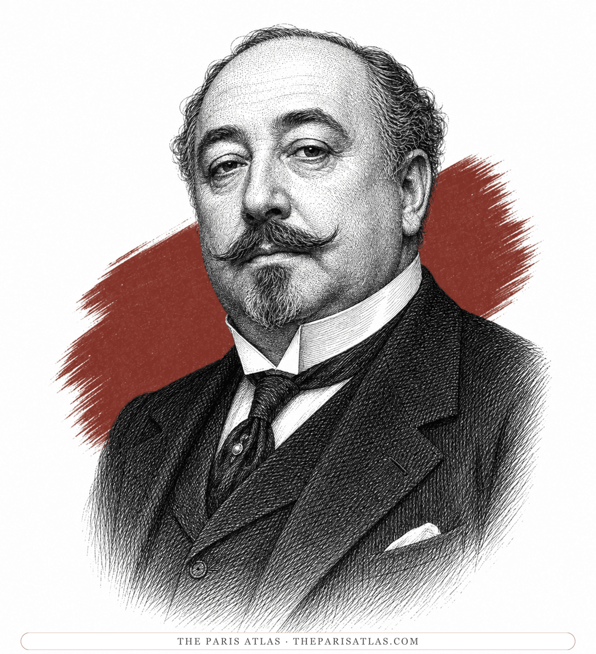 Illustrated portrait of Paul Poiret