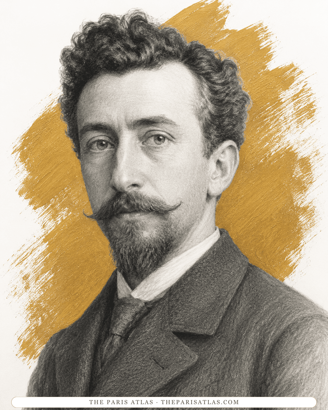 Illustrated portrait of Paul Signac
