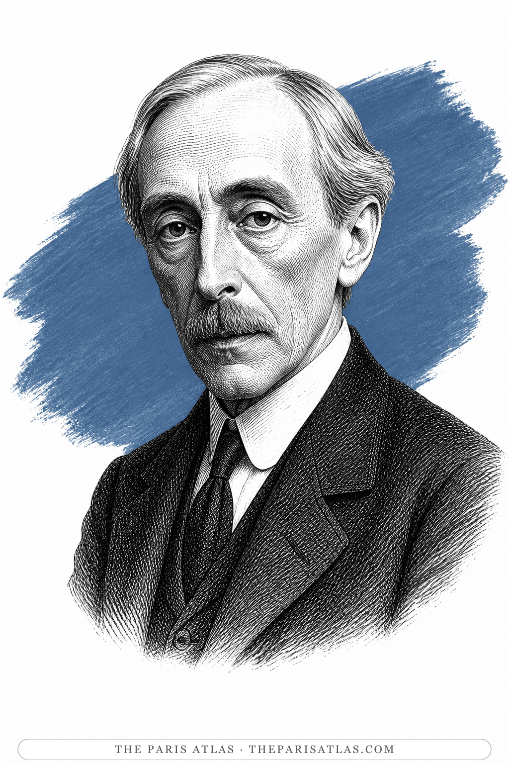 Illustrated portrait of Paul Valéry