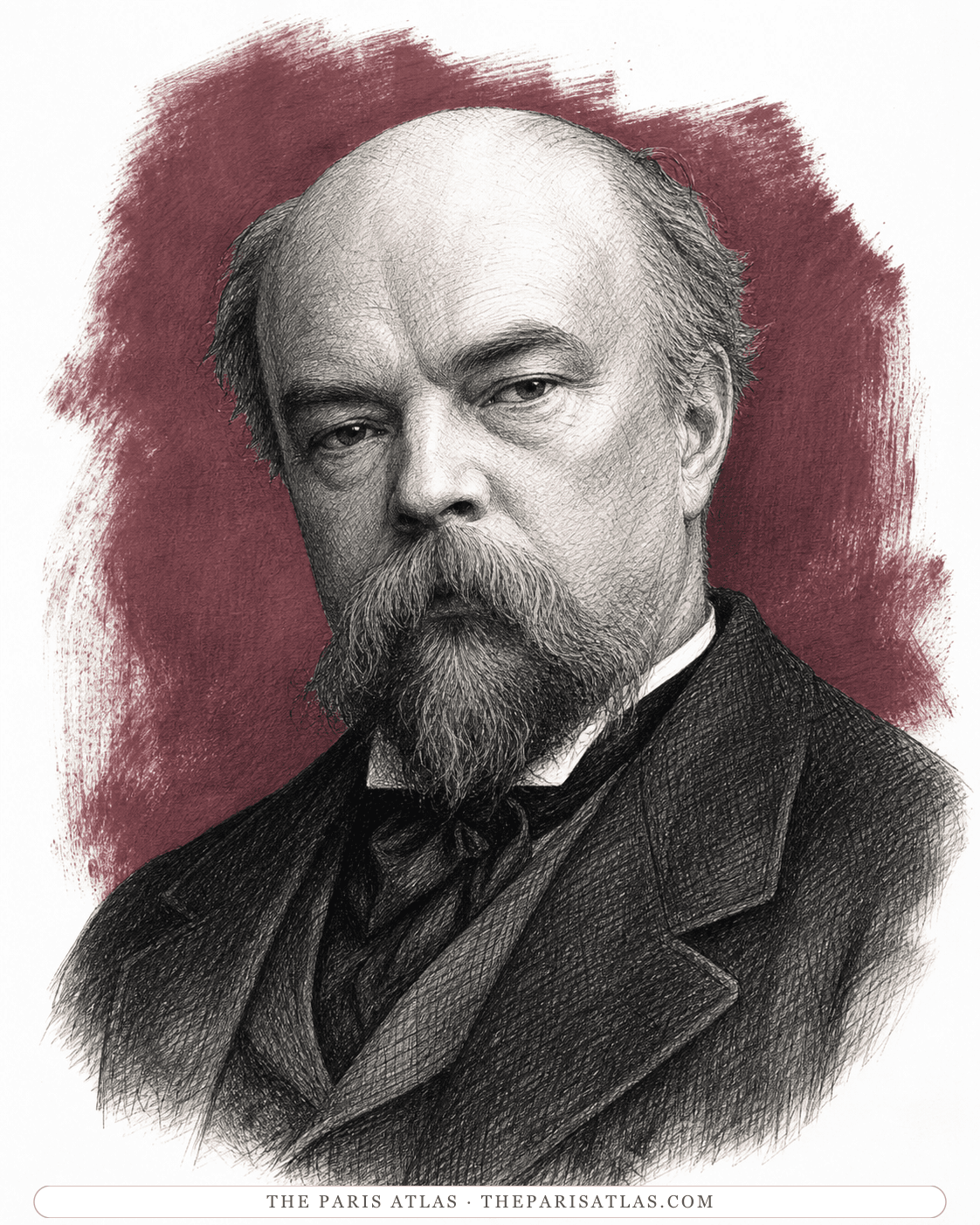 Illustrated portrait of Paul Verlaine