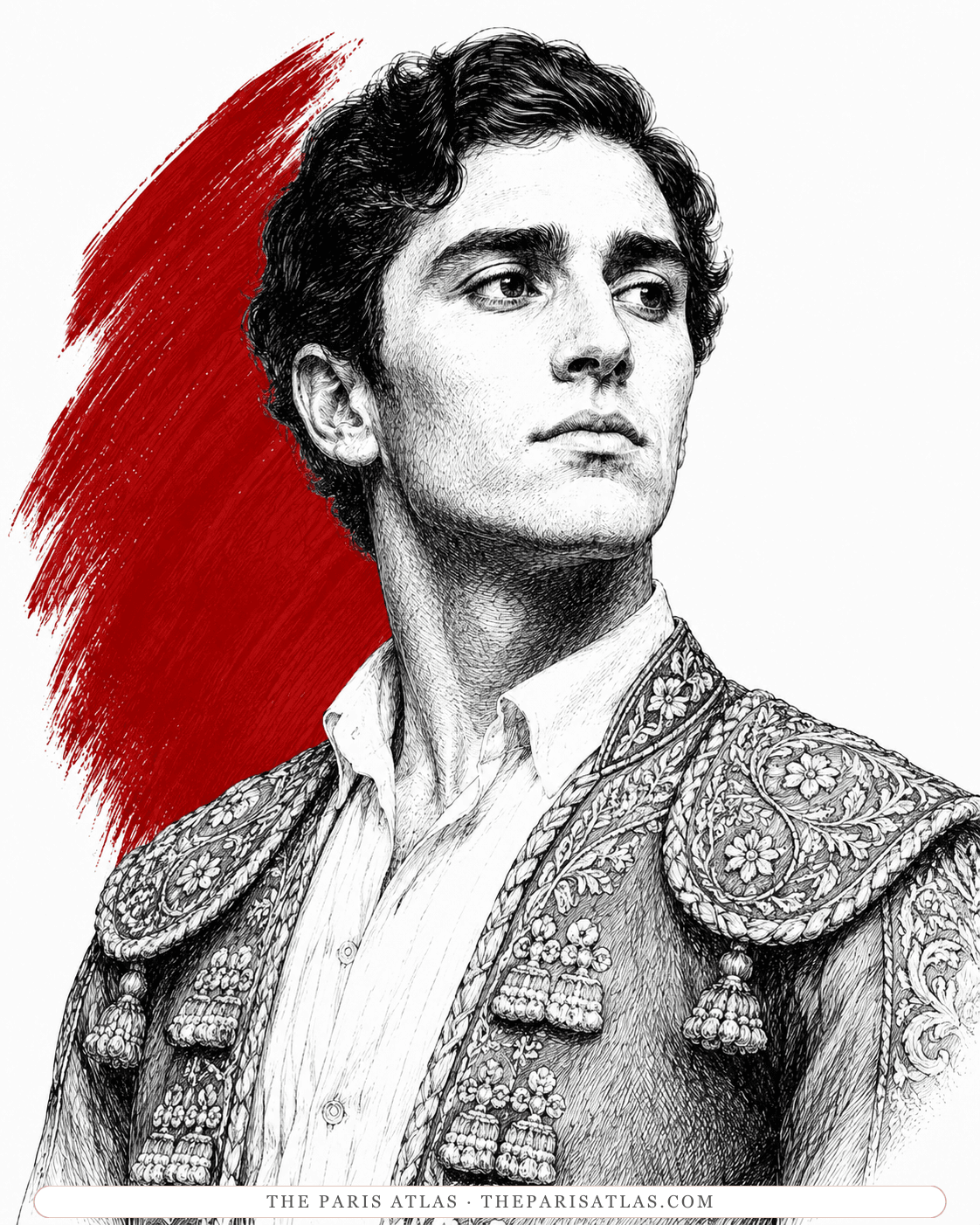 Illustrated portrait of Pedro Romero