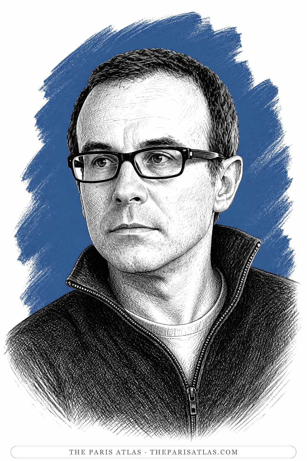 Illustrated portrait of Philippe Besson