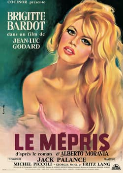Poster for Contempt (Le Mépris, 1963), Jean-Luc Godard's film with Brigitte Bardot