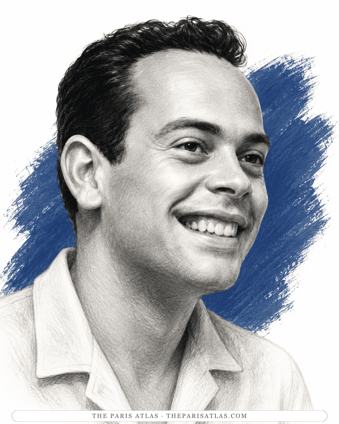 Illustrated portrait of Lucien Happersberger