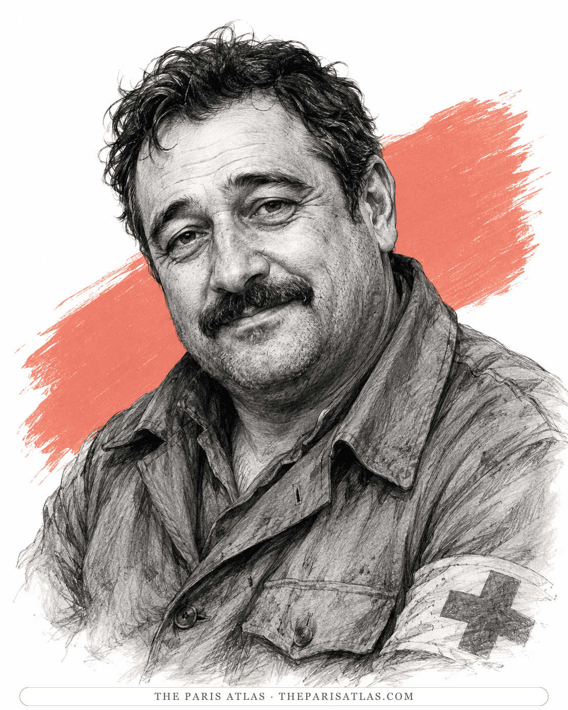 Illustrated portrait of Luigi Piani
