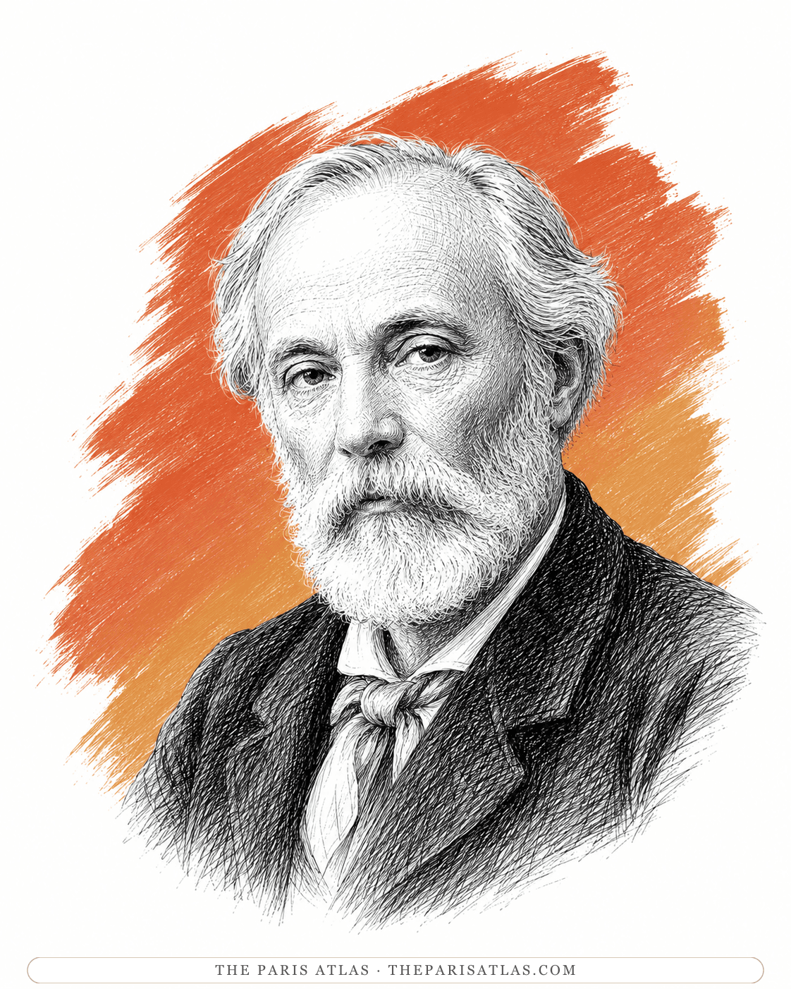 Illustrated portrait of Pierre-Auguste Renoir