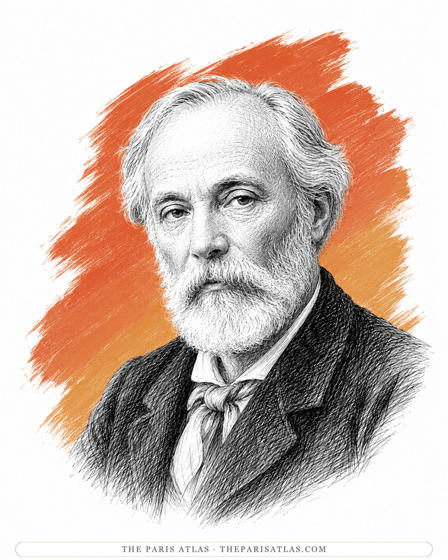 Illustrated portrait of Pierre-Auguste Renoir