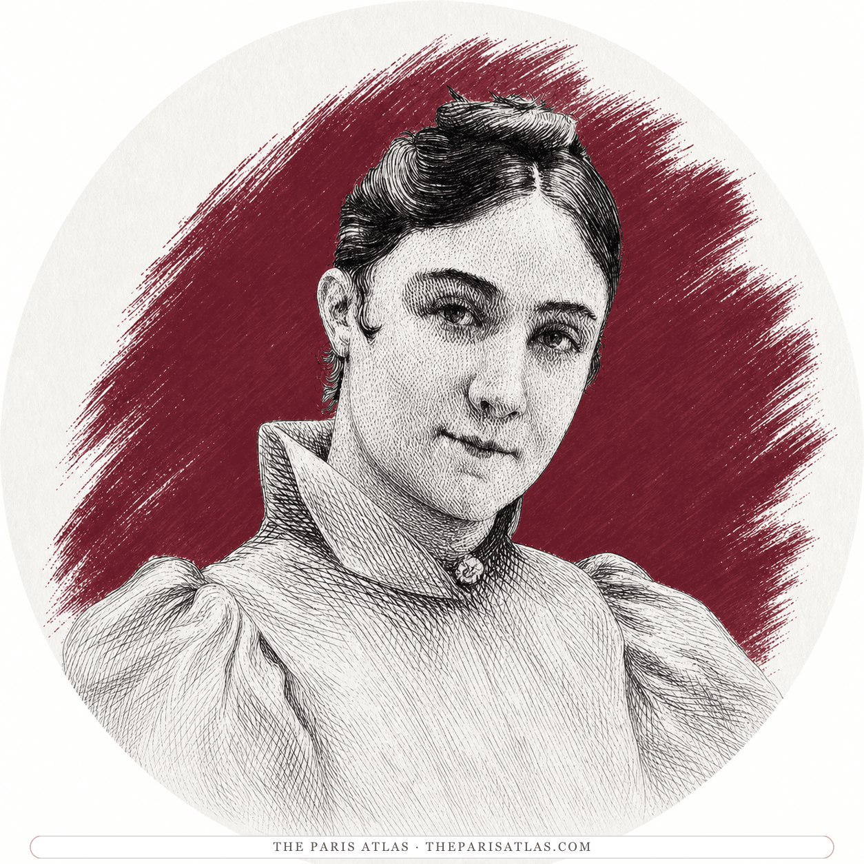 Illustrated portrait of Rachilde