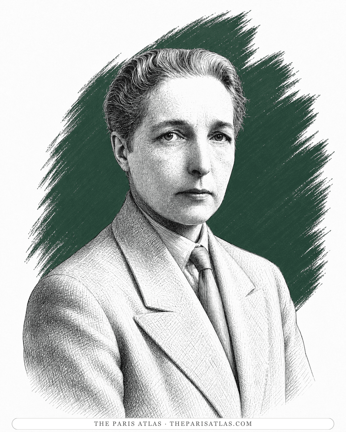 Illustrated portrait of Radclyffe Hall