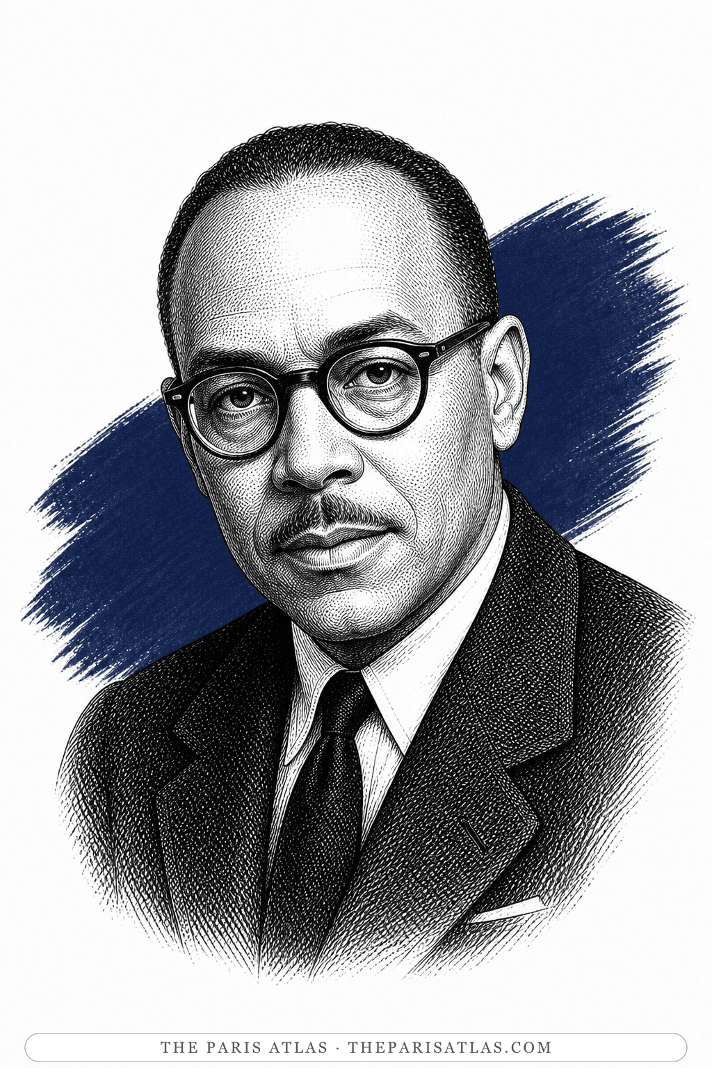 Illustrated portrait of Ralph Ellison