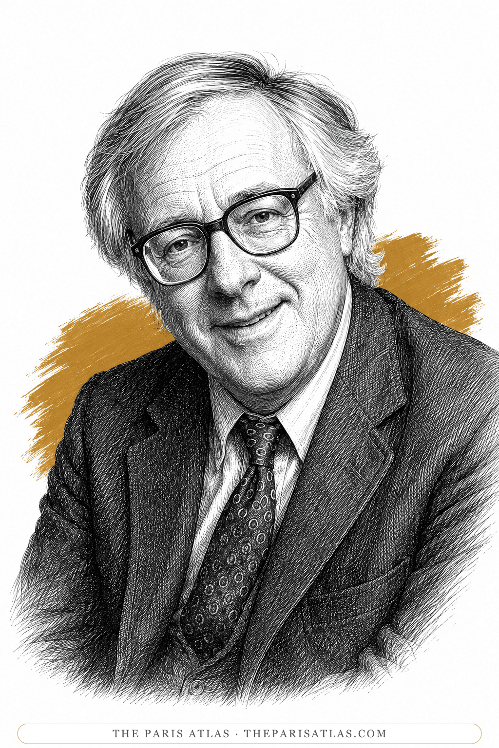Illustrated portrait of Ray Bradbury