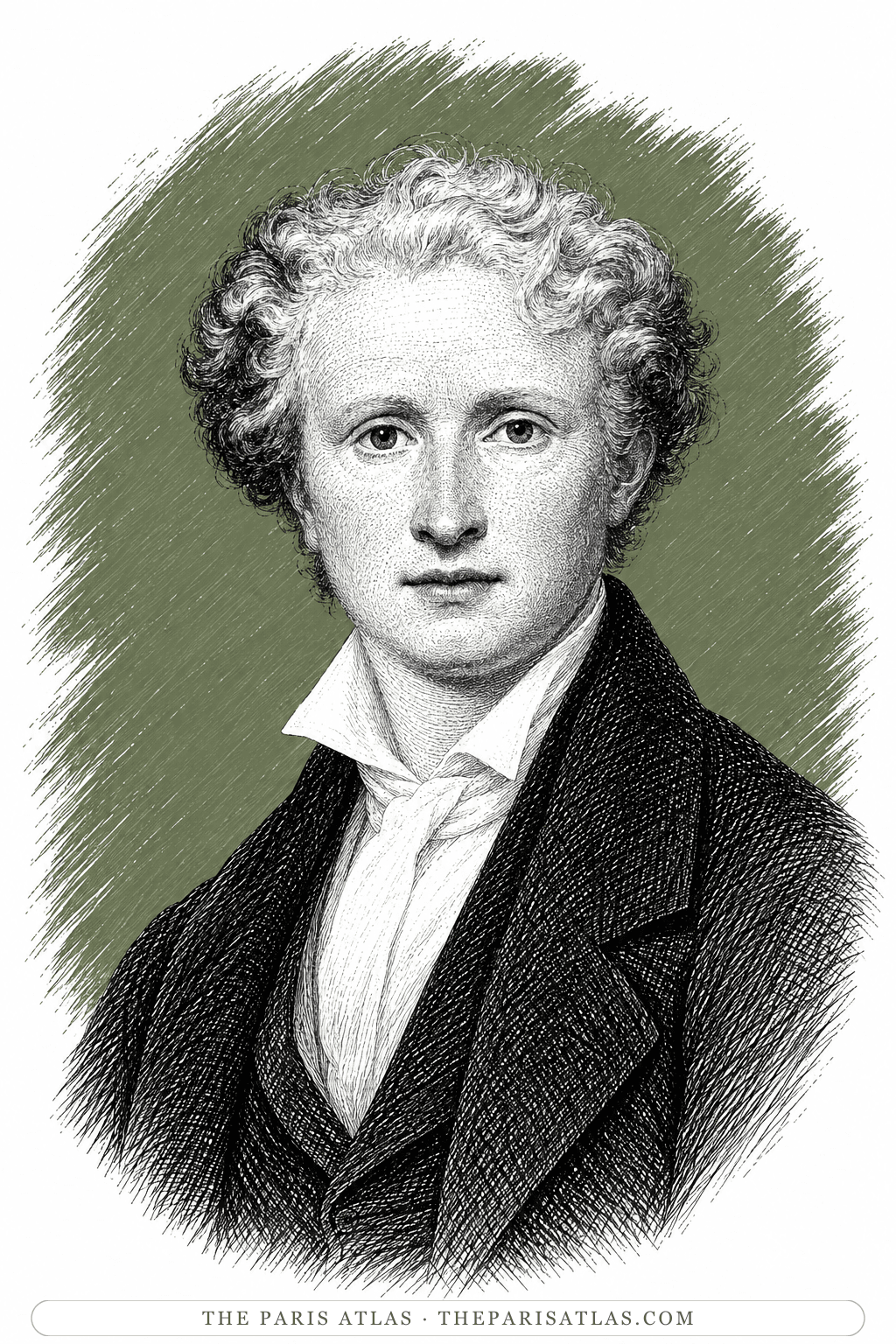 Illustrated portrait of Raymond Bonheur