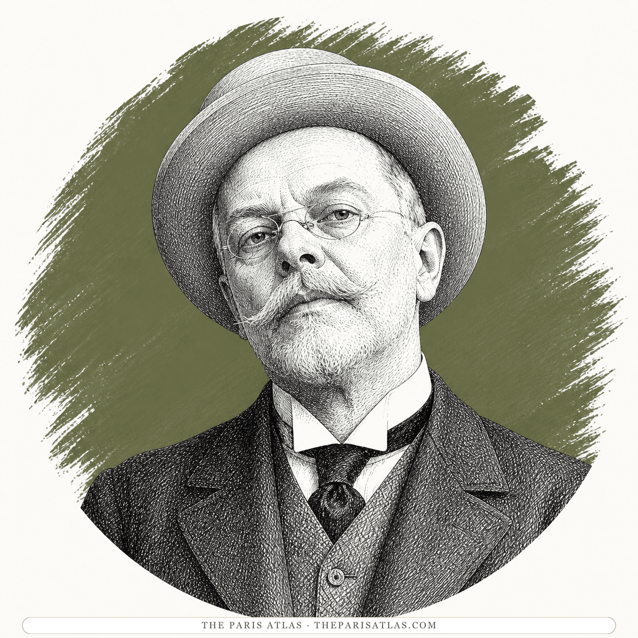 Illustrated portrait of Remy de Gourmont