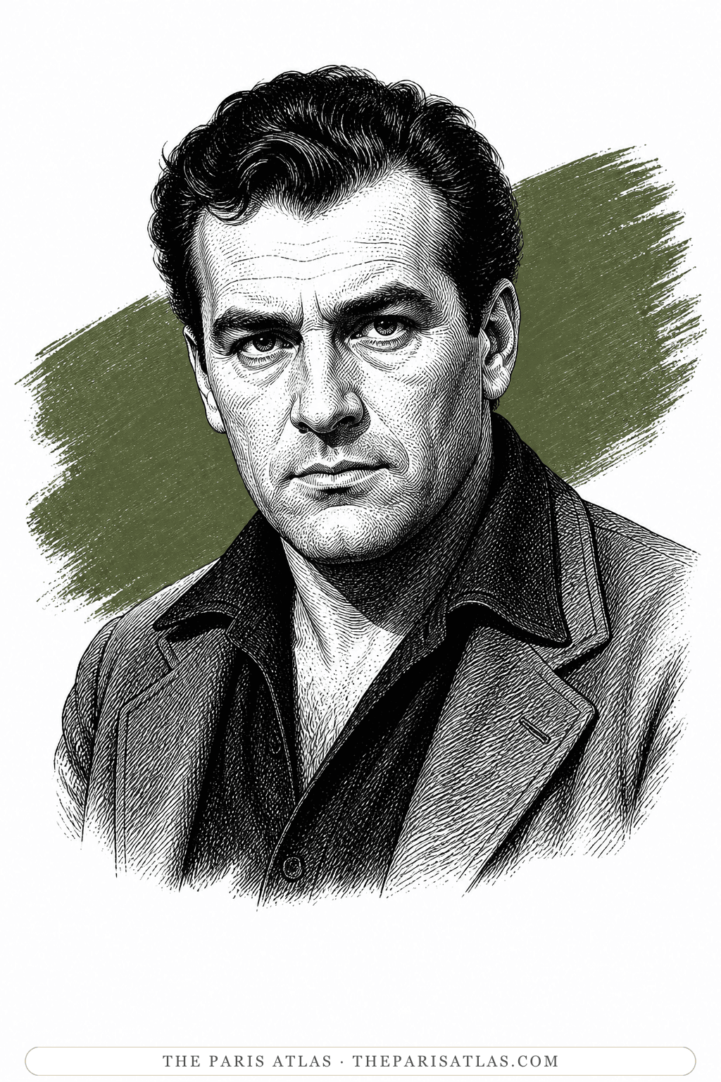 Illustrated portrait of René Char
