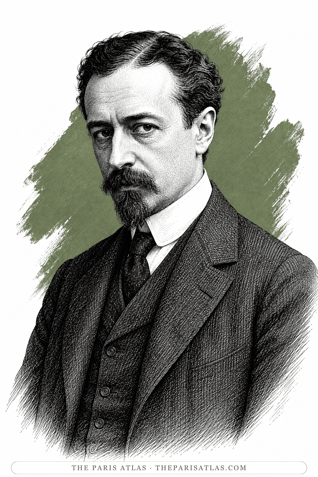 Illustrated portrait of René Lalique